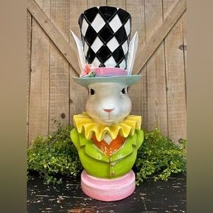 Whimsical 18” Bunny Bust Planter New in Box